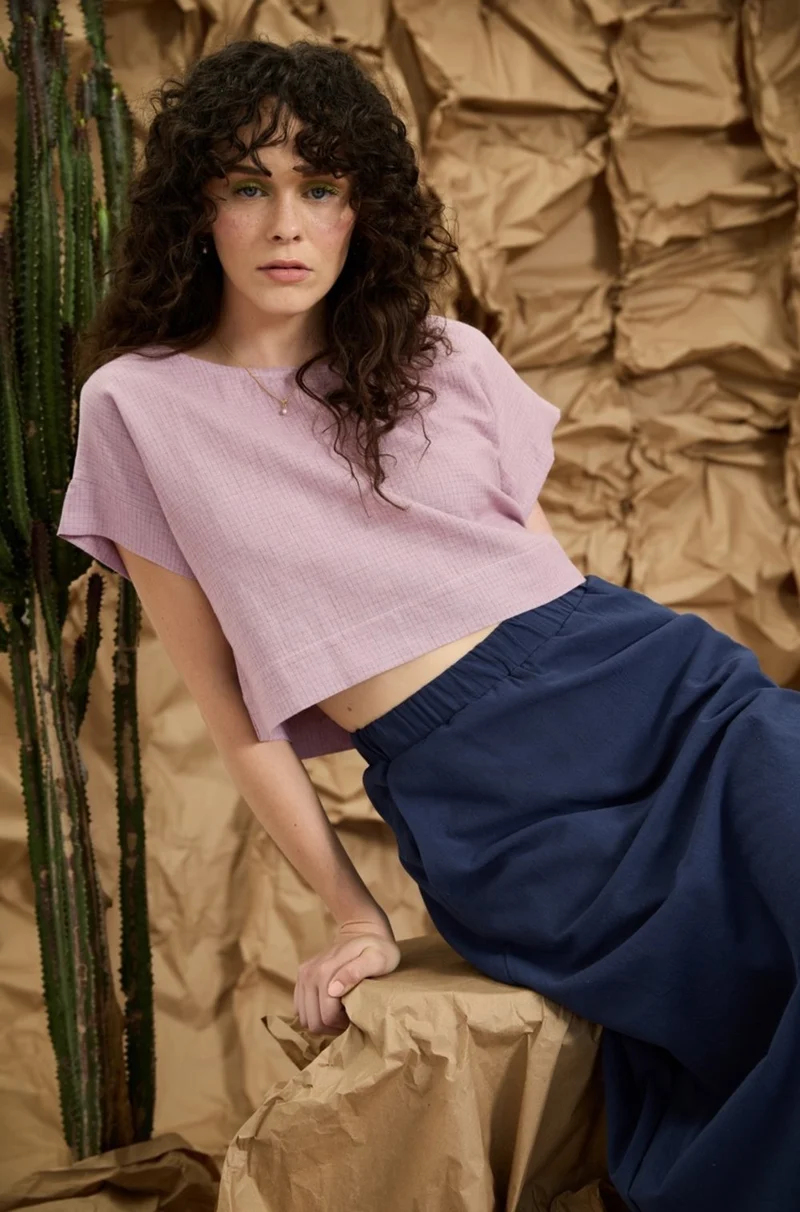 MELOW Blouse Marjorie - Carreau Lilas