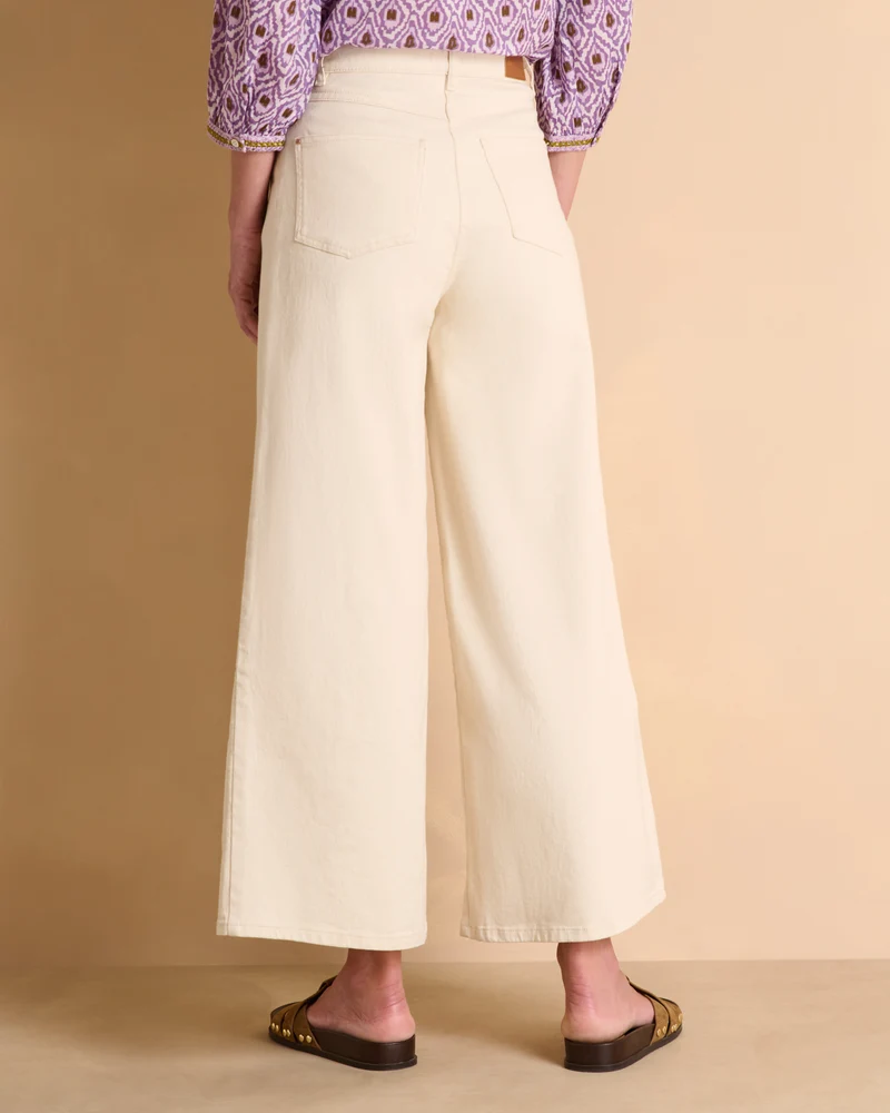 Jeans large 7/8e beige PAMPA/13334/007
