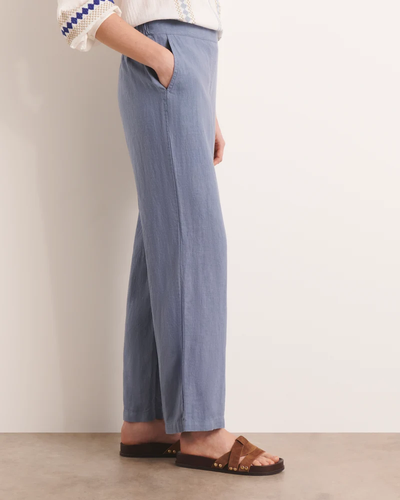 Pantalon droit bleu PRALINI/13196/304