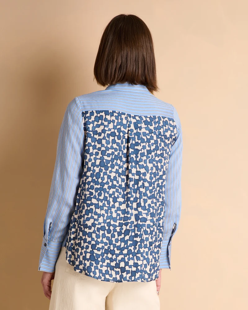 Chemise bleue à rayures CALLAS/13033/631