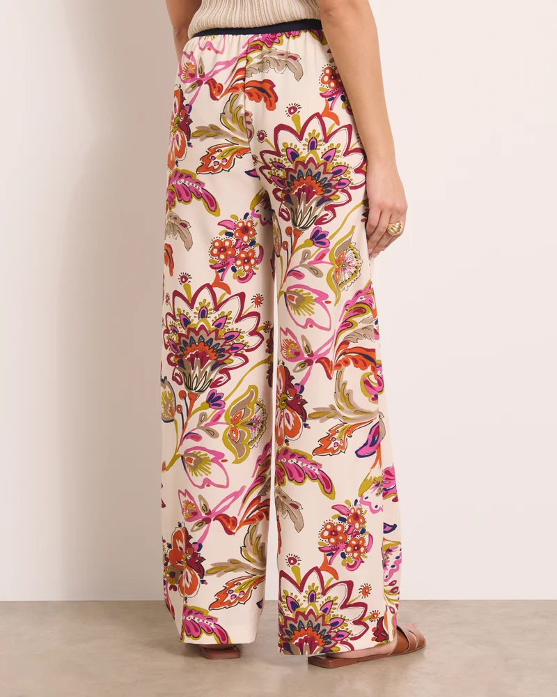 Pantalon fluide imprimé beige PALABRA/13171/523