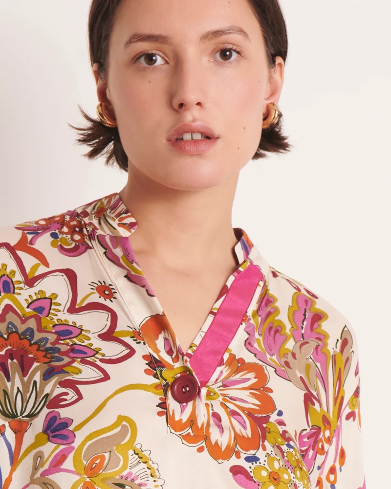 Blouse écru imprimée CIUDAD/13170/523