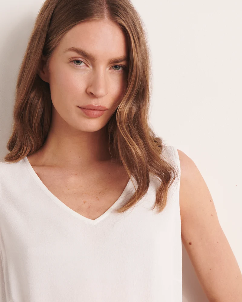 Débardeur beige fluide CARLA/13180/010