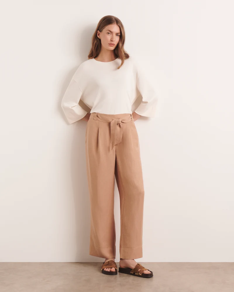Pantalon 7/8e beige large PLANO/13050/010
