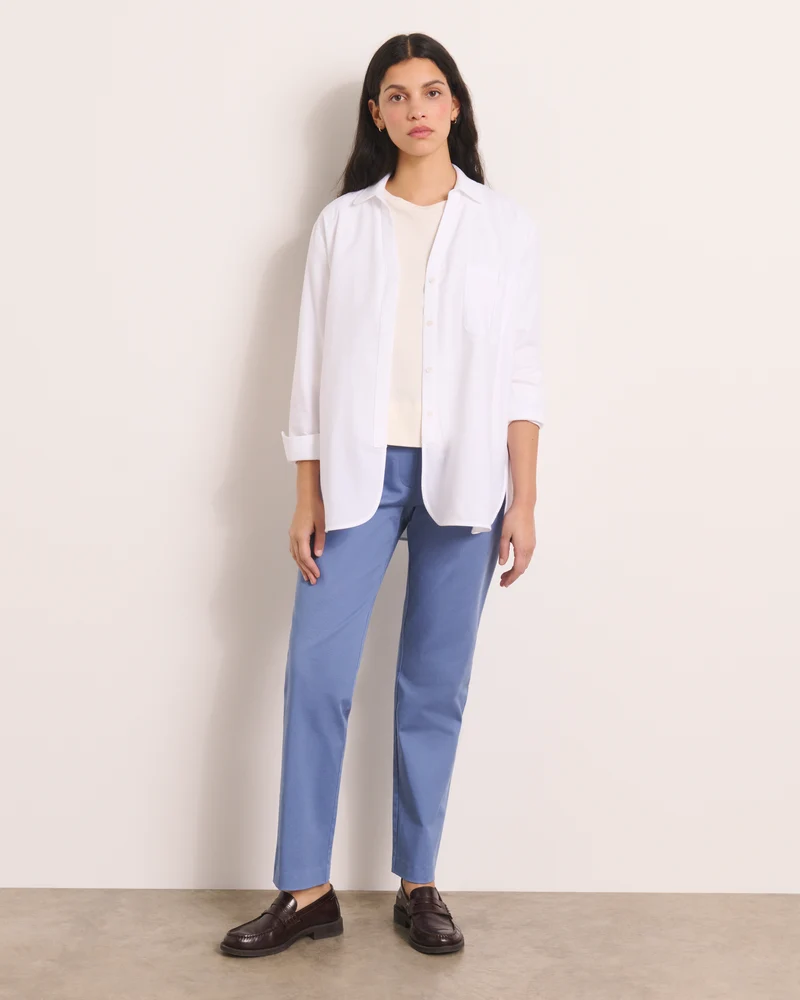 Pantalon droit bleu PICOLINEW/13204/277