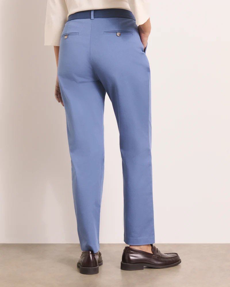 Pantalon droit bleu PICOLINEW/13204/277
