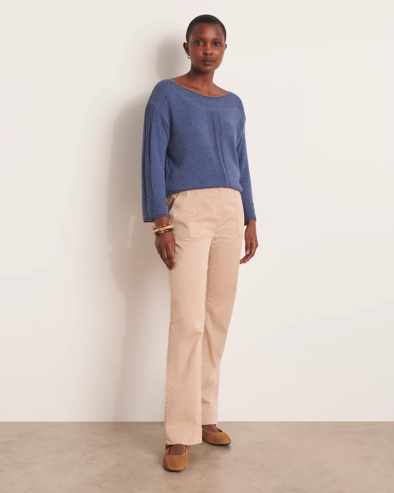Pantalon droit beige PERLA/13197/010