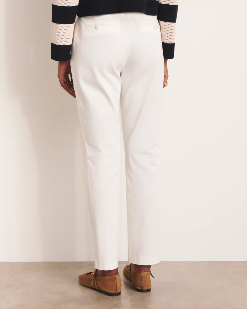 Pantalon droit blanc PICOLINEW-B/13229/001