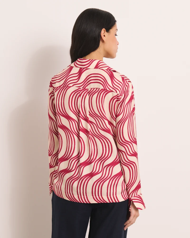 Blouse beige imprimée CALANQUE-BIS/13065/570