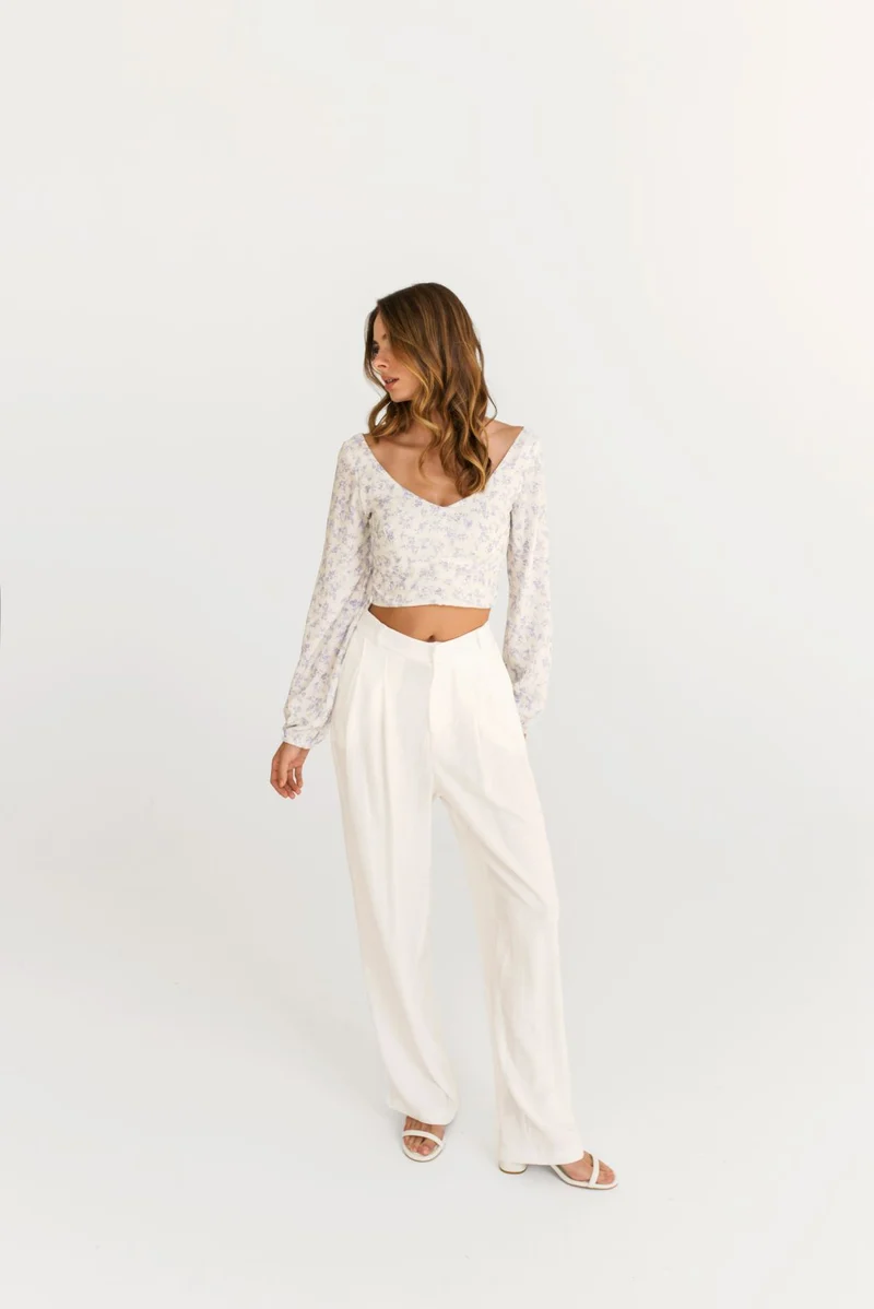 DAILYSTORY Pantalon Grace - Blanc