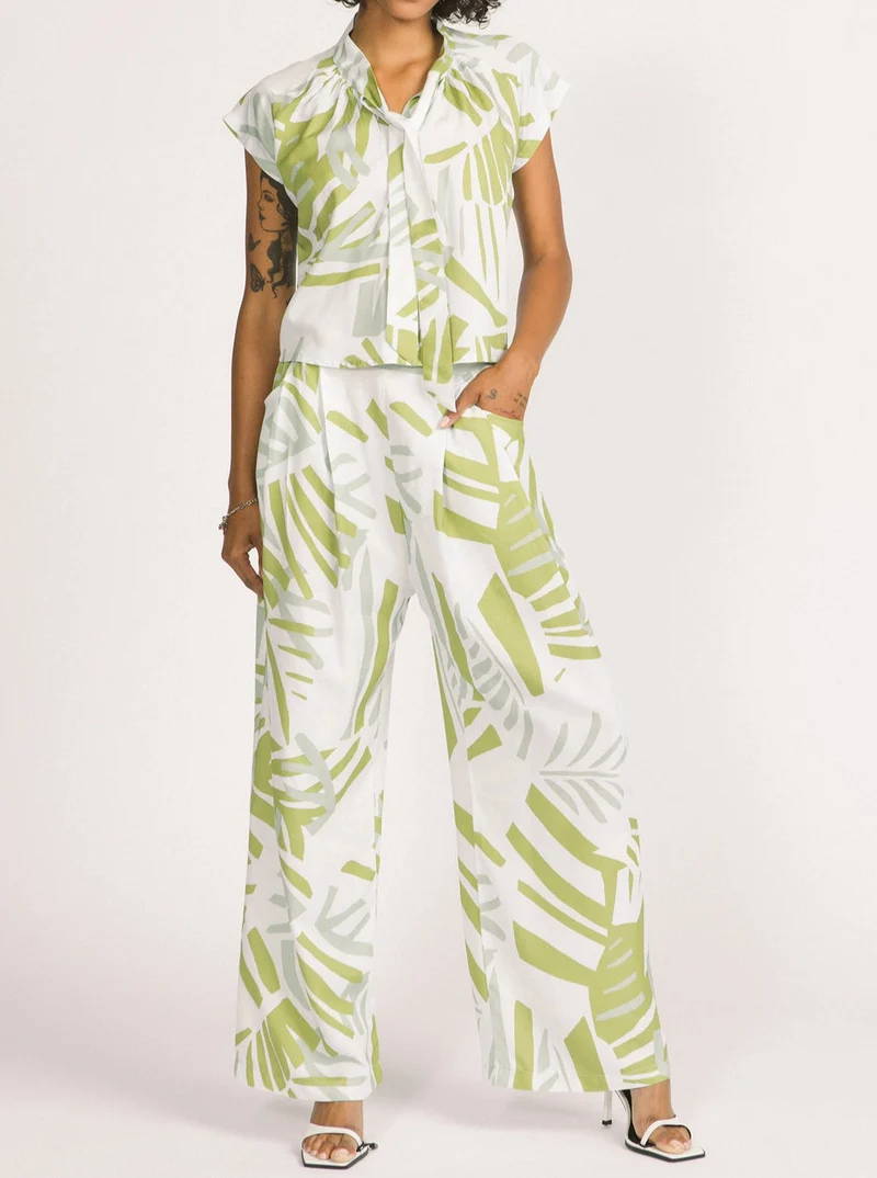 ALLISON WONDERLAND Pantalon Darcy - Feuille