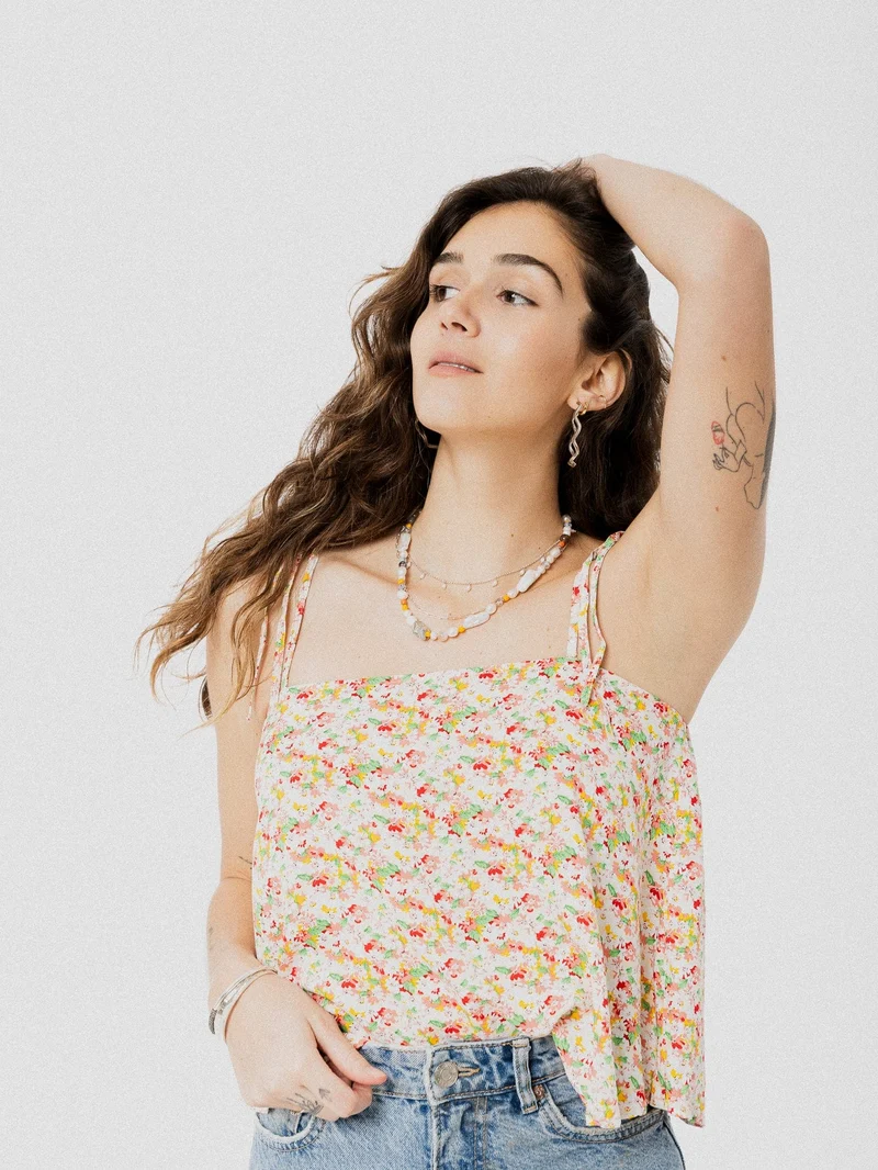 ANANAS BANANAS Camisole Isabella - Fleur blanc