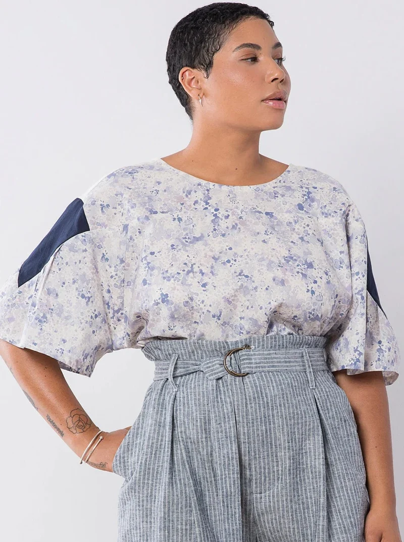 JENNIFER GLASGOW Top Sabe - Bleu Floral