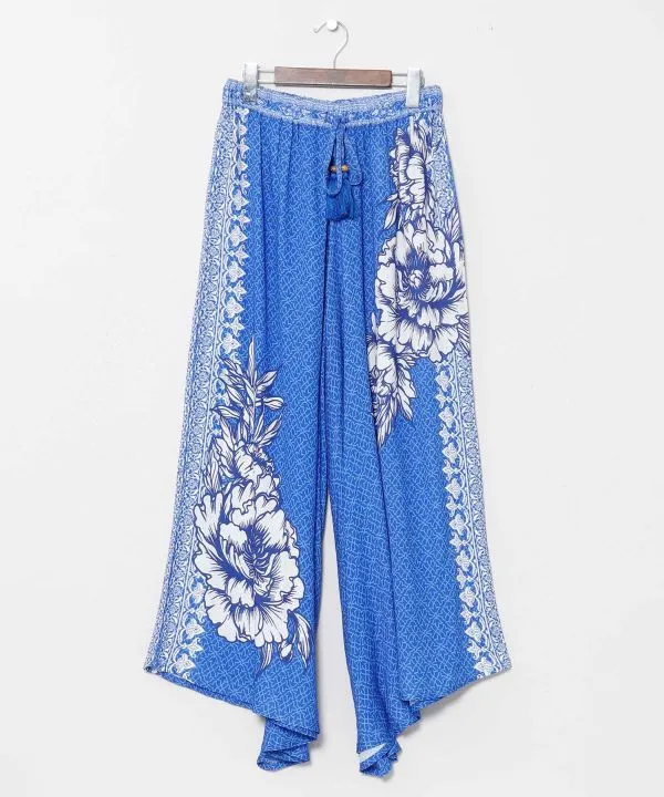 Pantalon large à imprimé Hmong