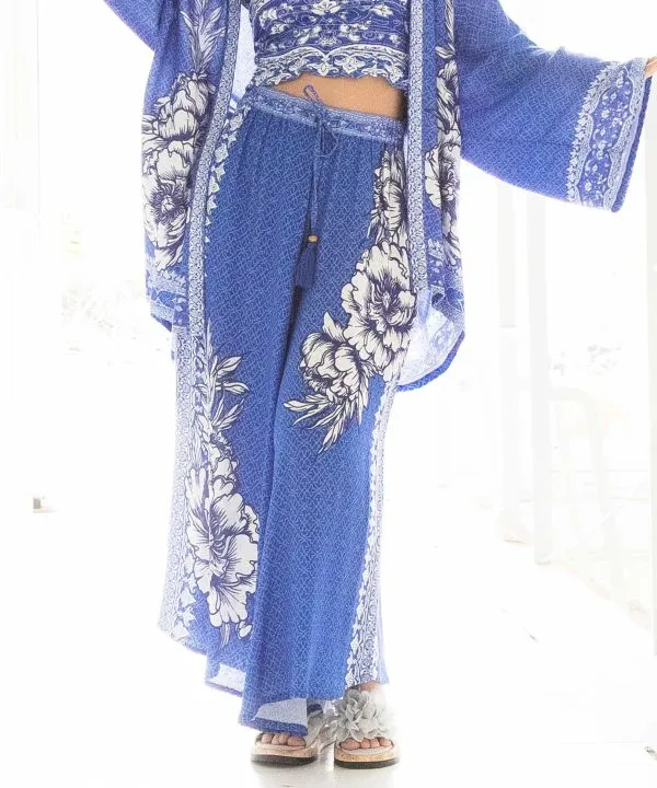 Pantalon large à imprimé Hmong