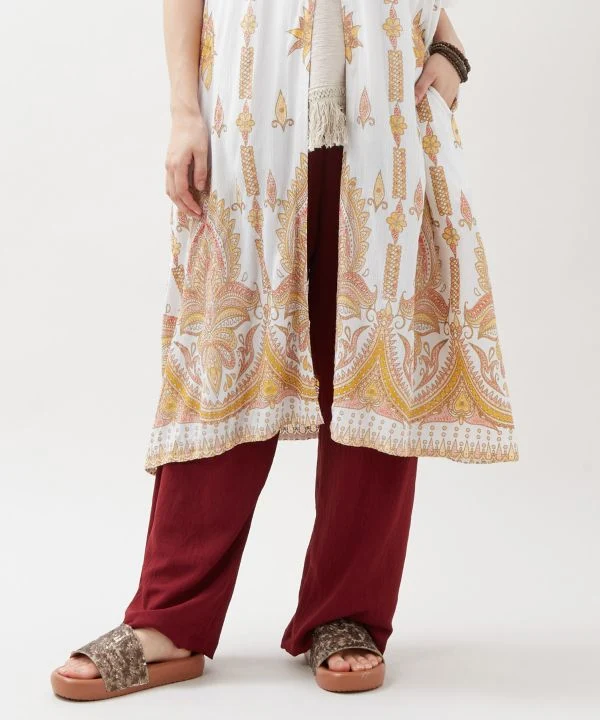 Pantalon décontracté en rayonne pour femme