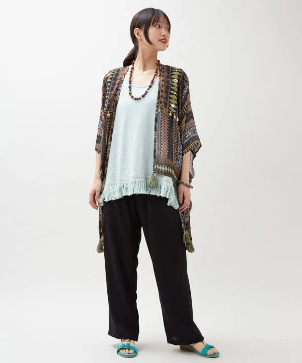 Pantalon décontracté en rayonne pour femme
