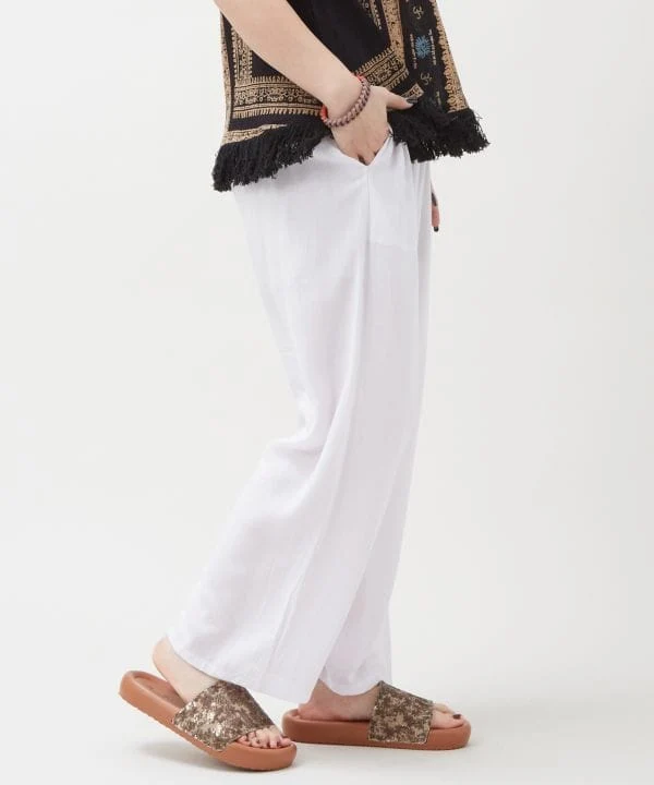 Pantalon décontracté en rayonne pour femme