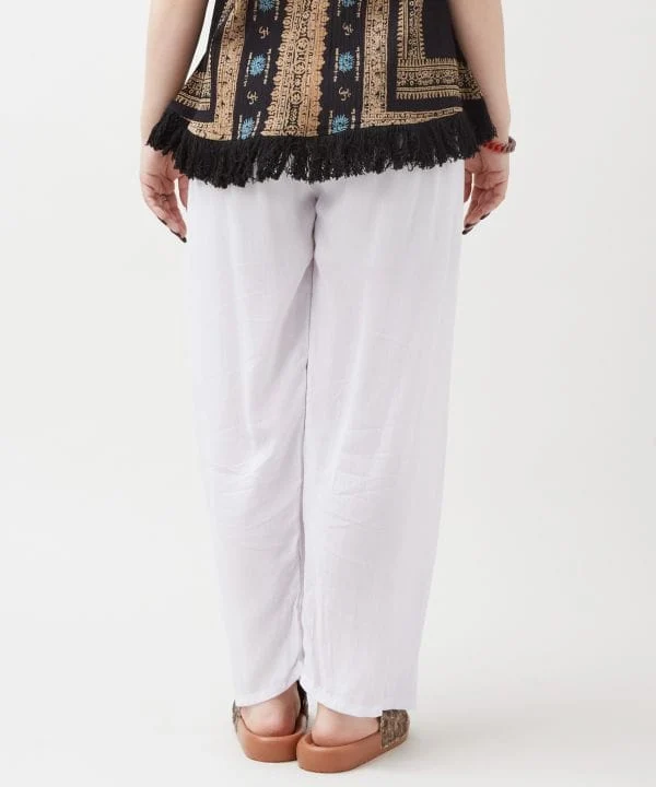 Pantalon décontracté en rayonne pour femme