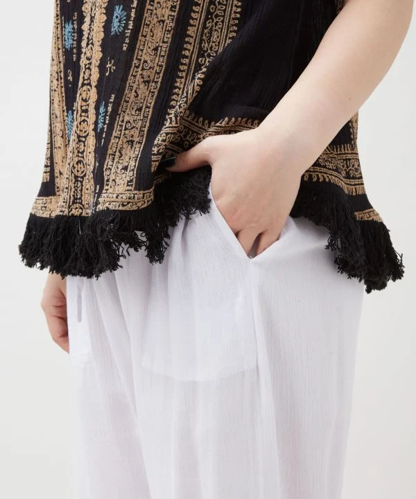 Pantalon décontracté en rayonne pour femme