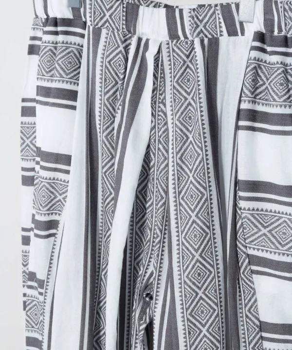 Pantalon rayé à jambes larges pour homme