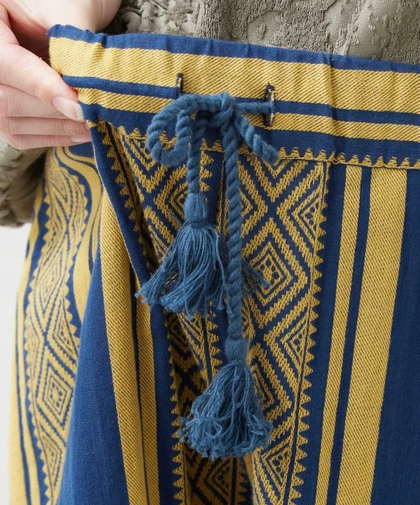 Pantalon décontracté à rayures géométriques