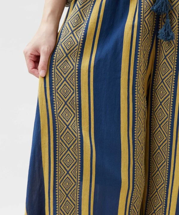 Pantalon décontracté à rayures géométriques