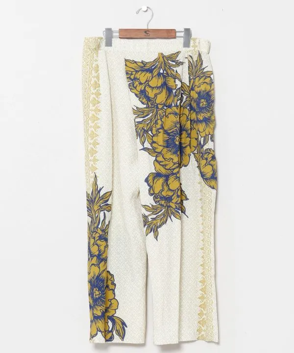 Pantalon en coton lotus style hakama