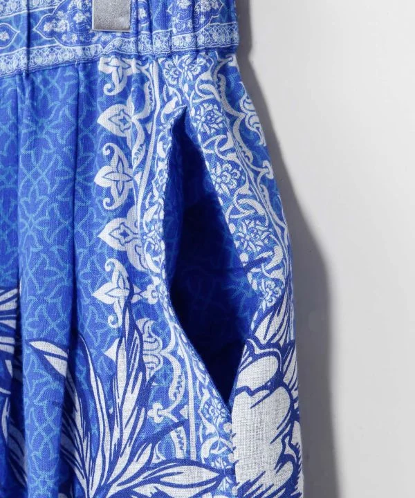 Pantalon en coton lotus style hakama