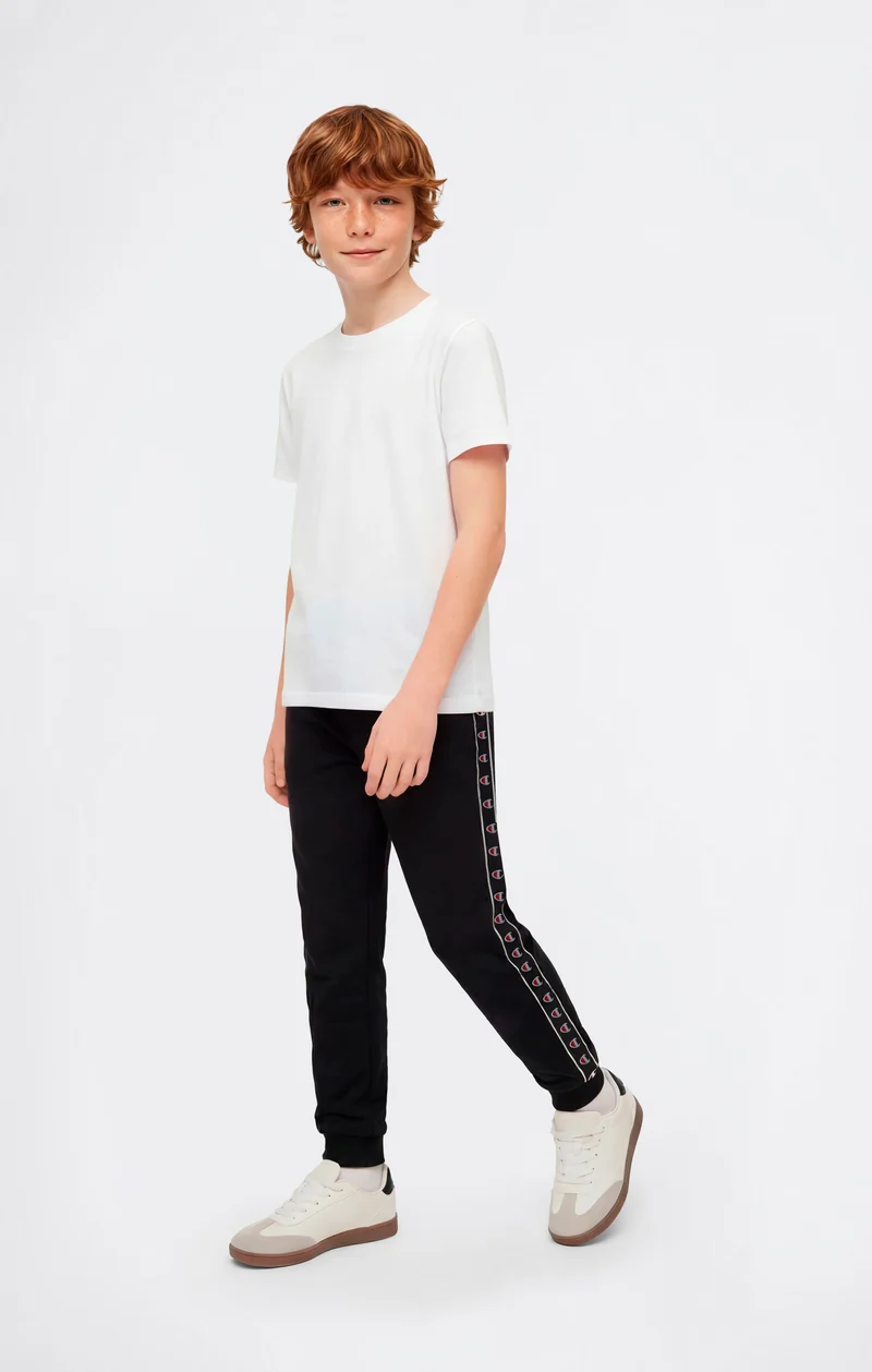 Boys’ Rib Cuff Pants with Tape Logo