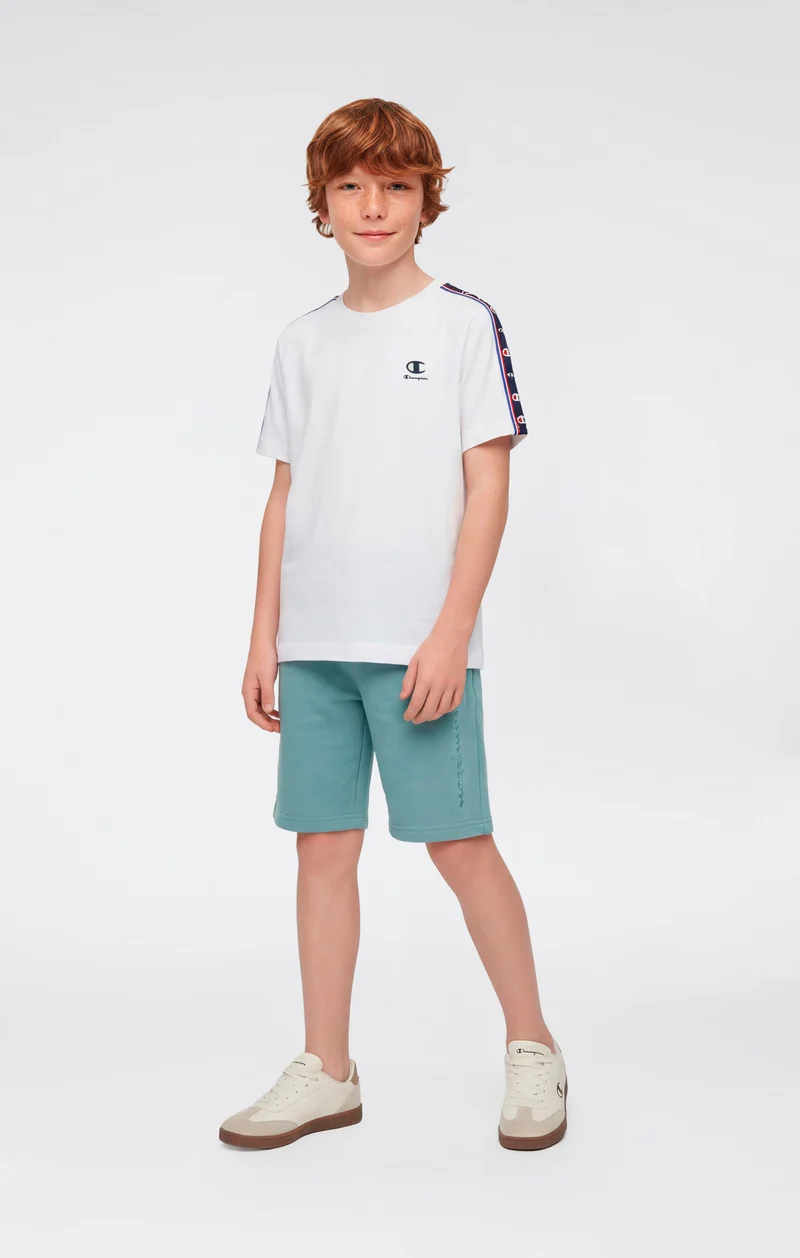 Boys’ Bermuda Shorts with Embroidered Maxi Logo Icons