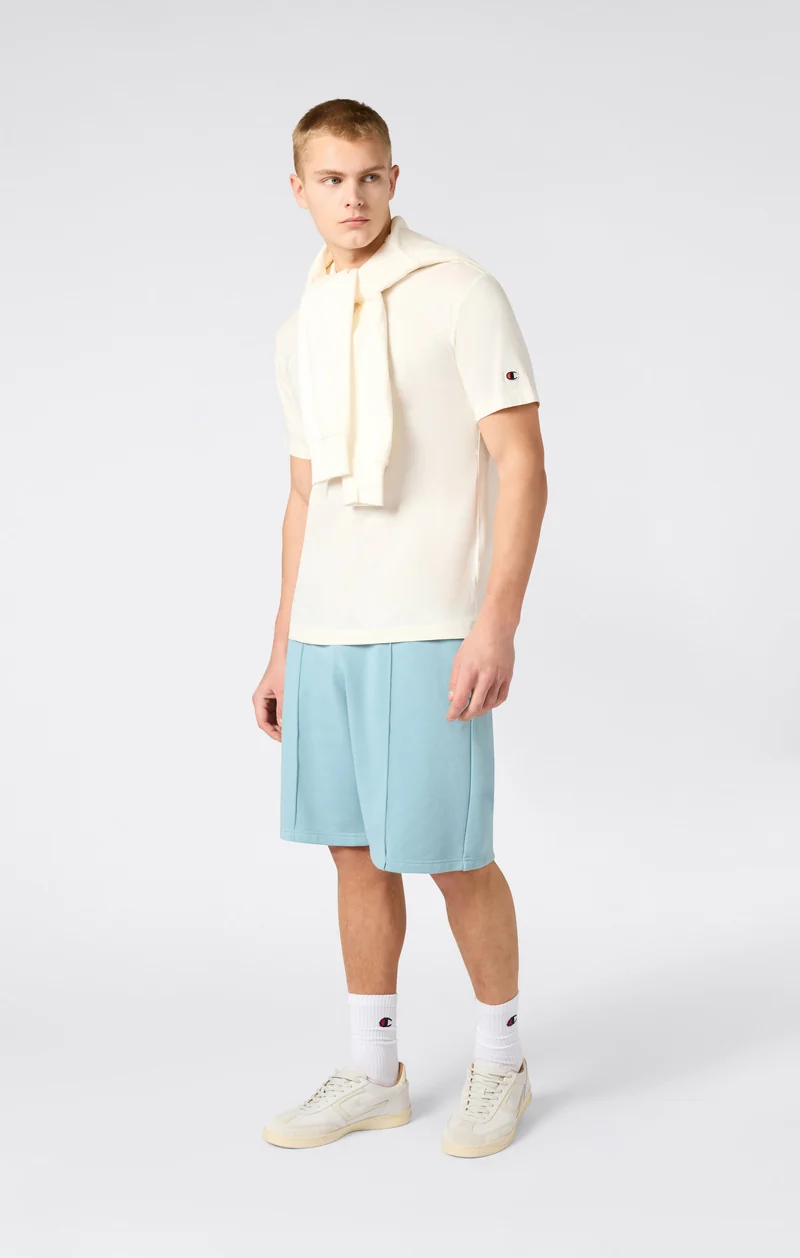 Men’s 9’’ Bermuda Shorts with Stitched Pintuck Icons