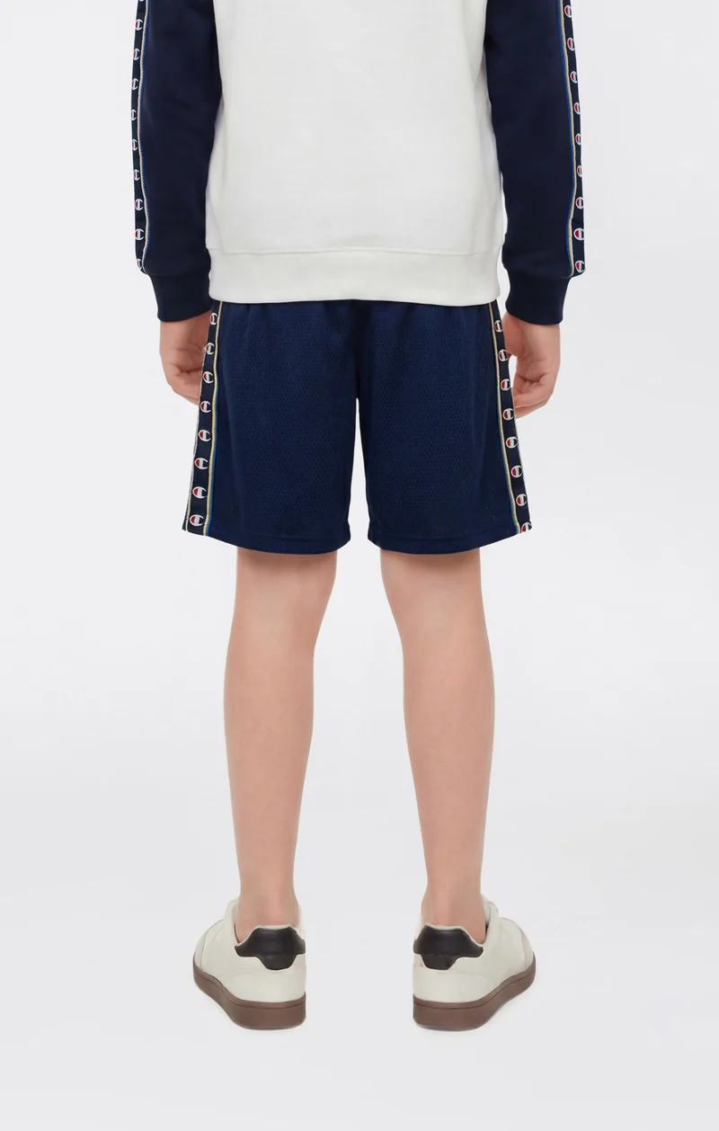 Boys’ Mesh Bermuda Shorts with Tape Logo