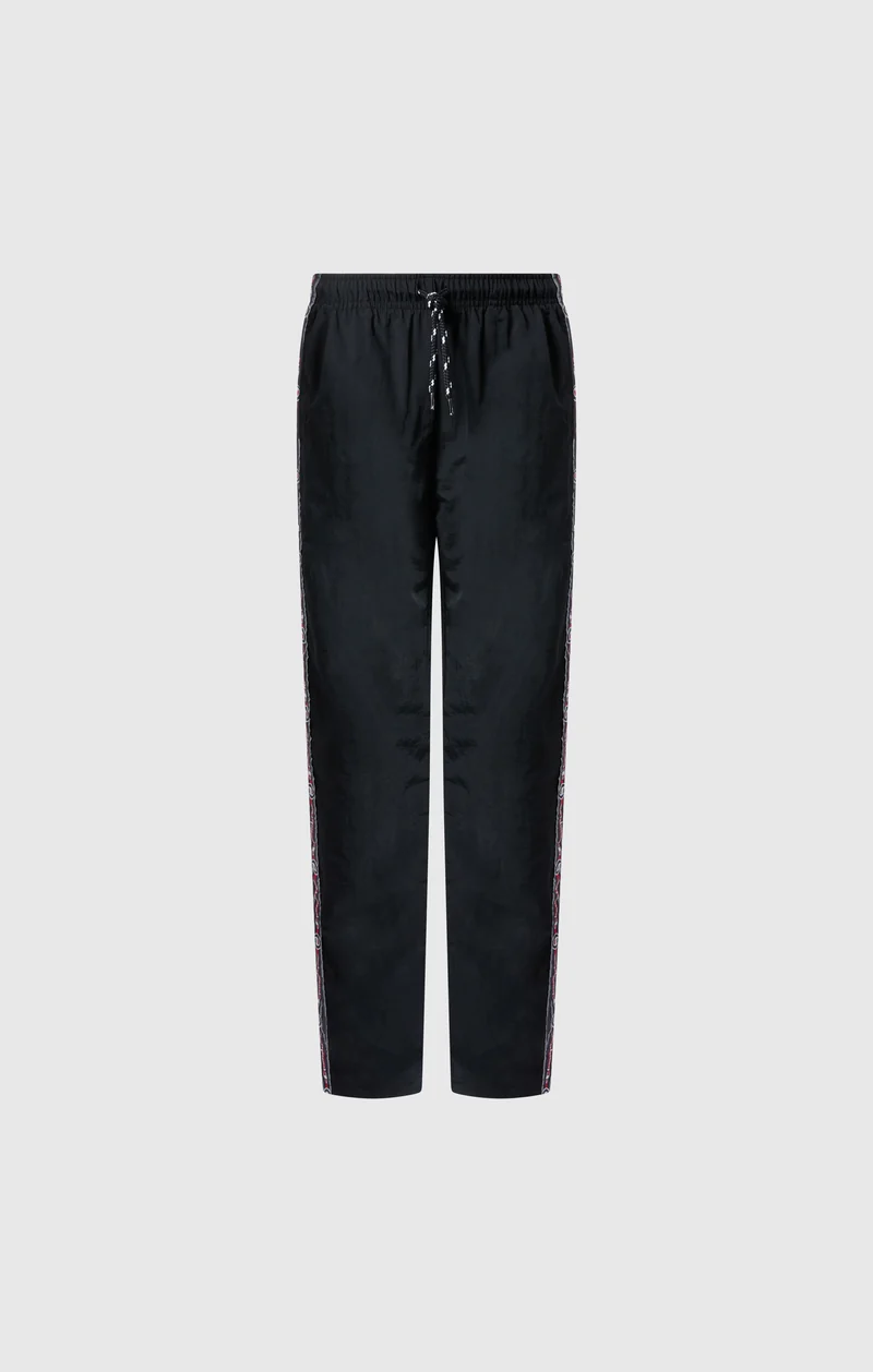 Boys’ Nylon Trousers with Tape and Straight Hem