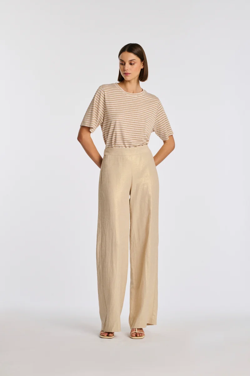 Pantalon en lin irisé