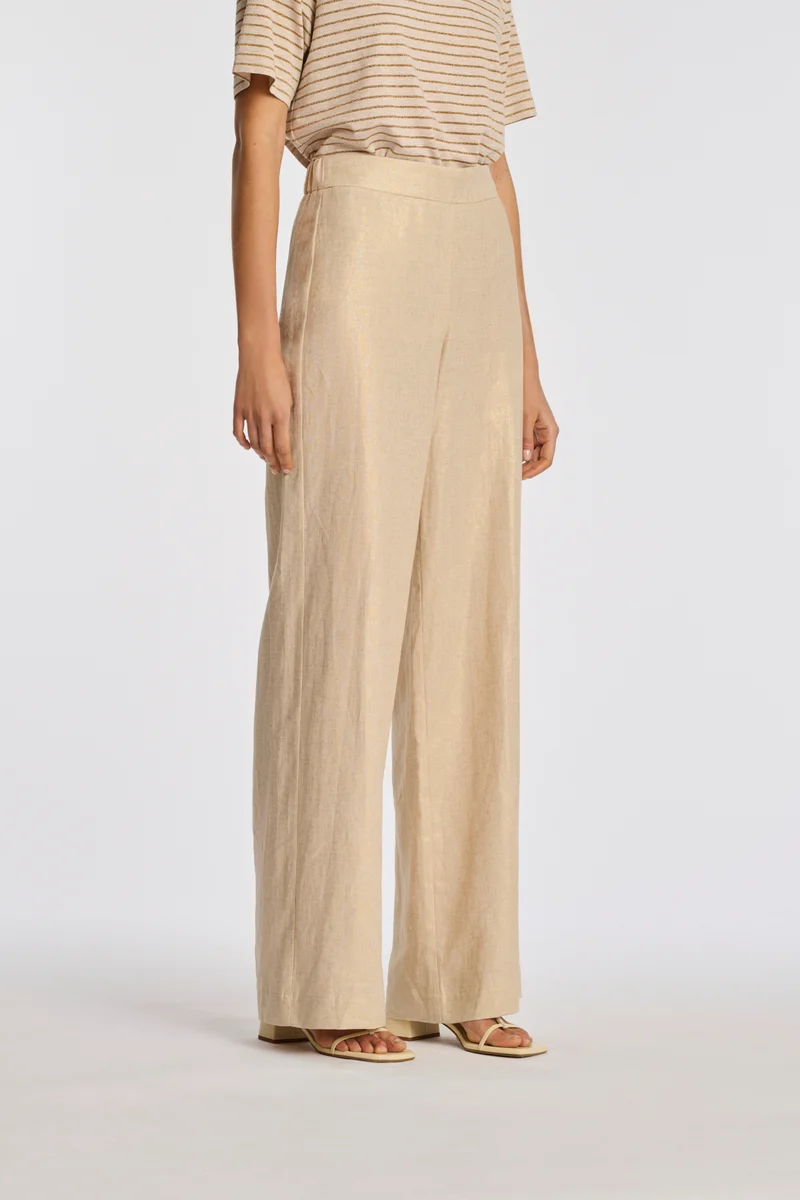 Pantalon en lin irisé