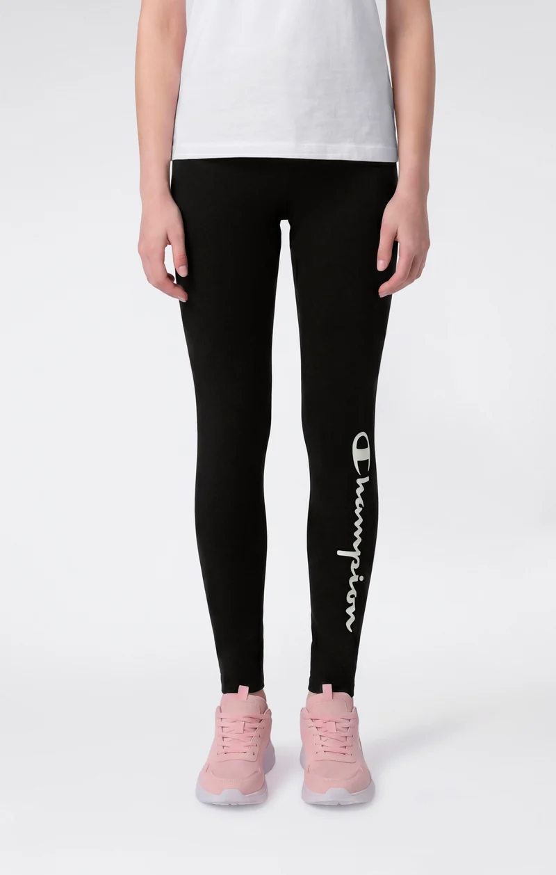 Girls' Fleece Leggings Script Logo