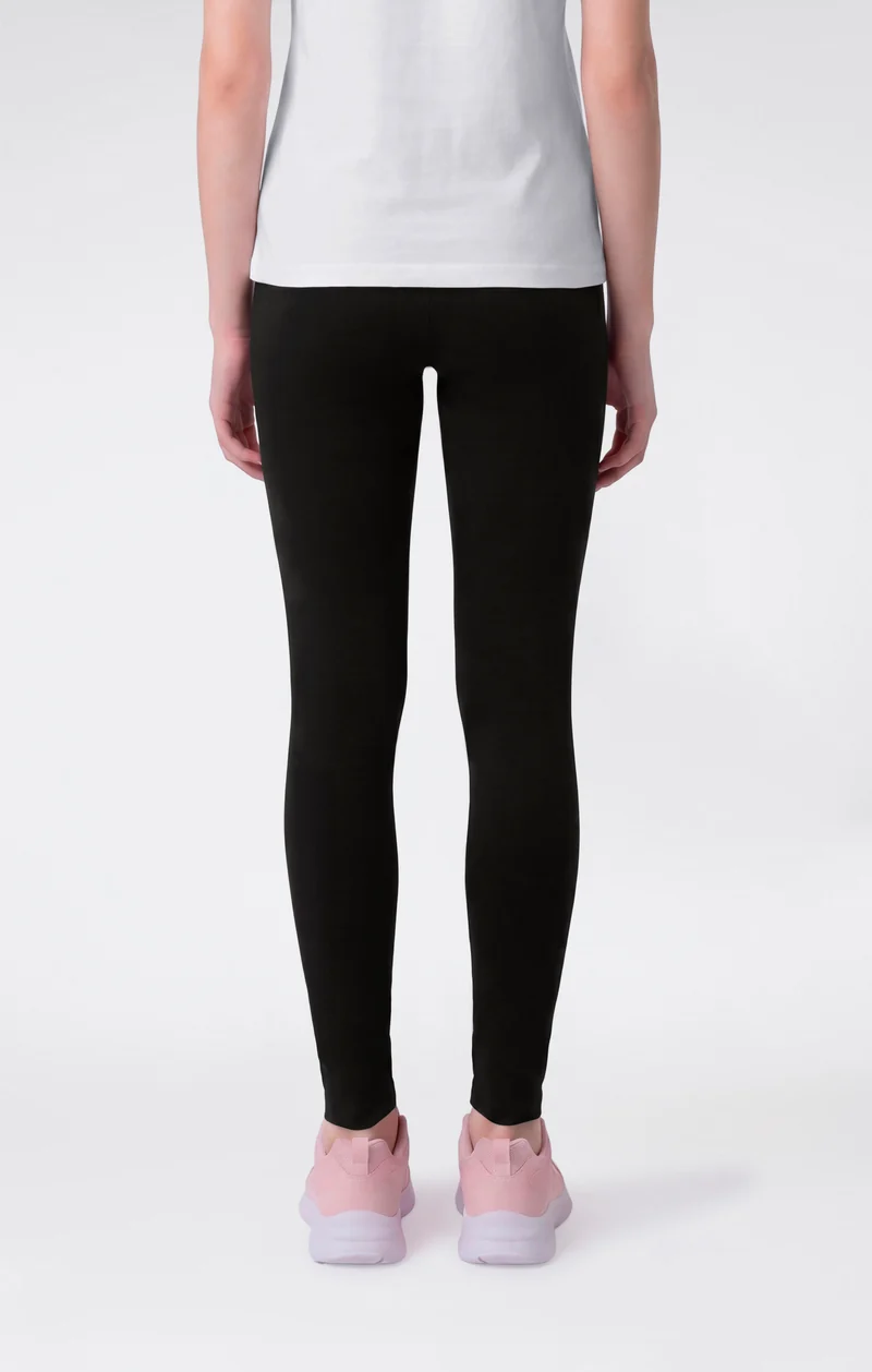 Girls' Fleece Leggings Script Logo