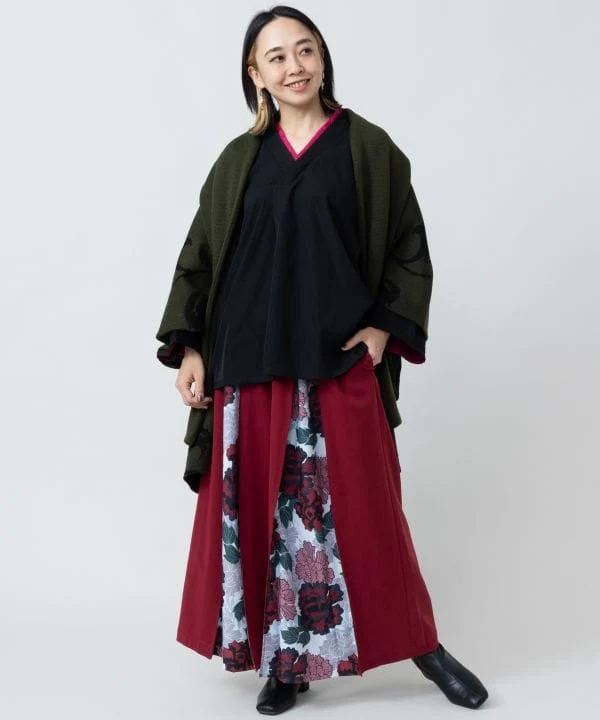 Pantalon large fleuri Hakkake