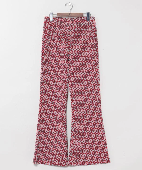 Pantalon bootcut géométrique coloré