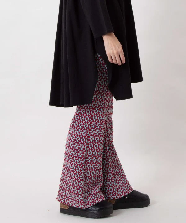 Pantalon bootcut géométrique coloré