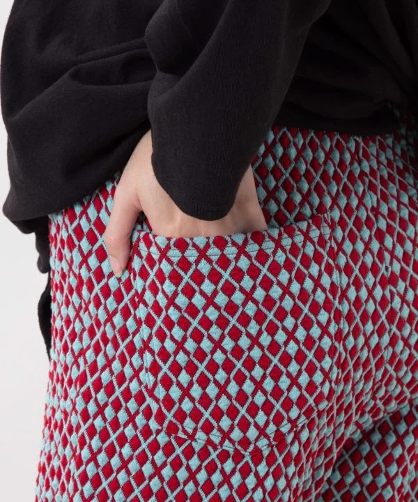 Pantalon bootcut géométrique coloré