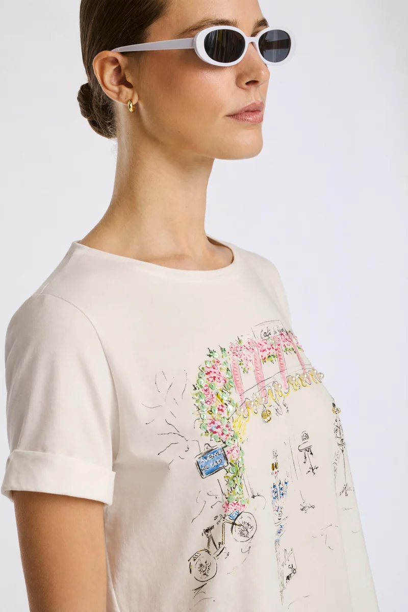 T-shirt Café des fleurs