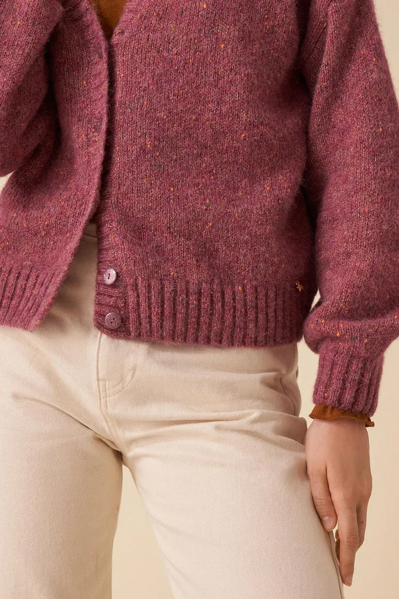 gilet bella praline boutonne