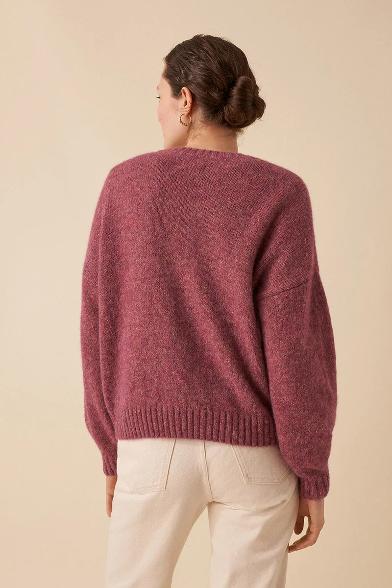 gilet bella praline boutonne
