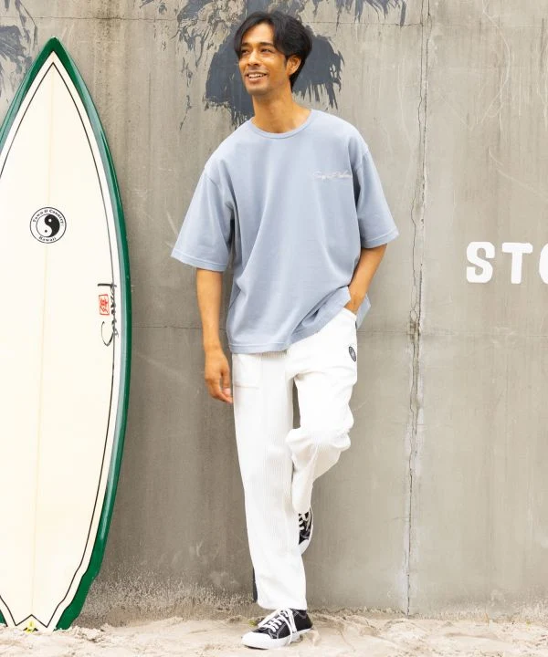 Pantalon imprimé floqué avec logo surf pour homme - SURF＆Palms