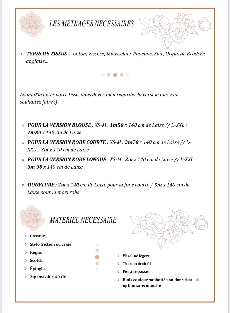 Patron de couture Robe Jasmin