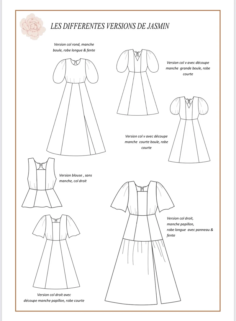 Patron de couture Robe Jasmin