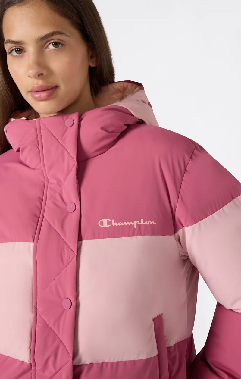 Women's Colour-Block Padded Hooded Jacket