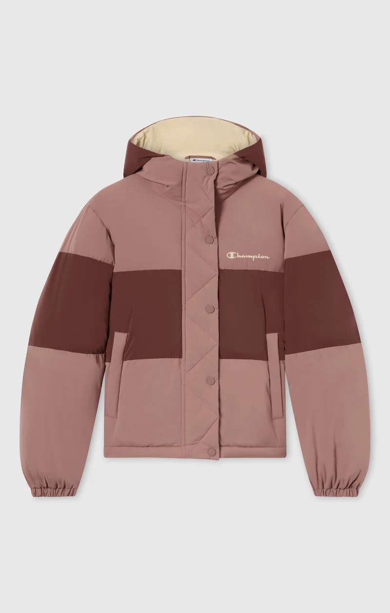 Women's Colour-Block Padded Hooded Jacket